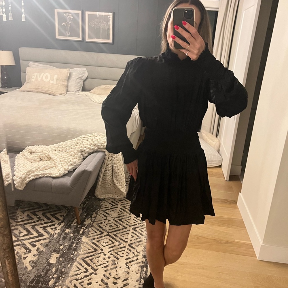 Balmain Black Long Sleeve Dress - Picture 3 of 12